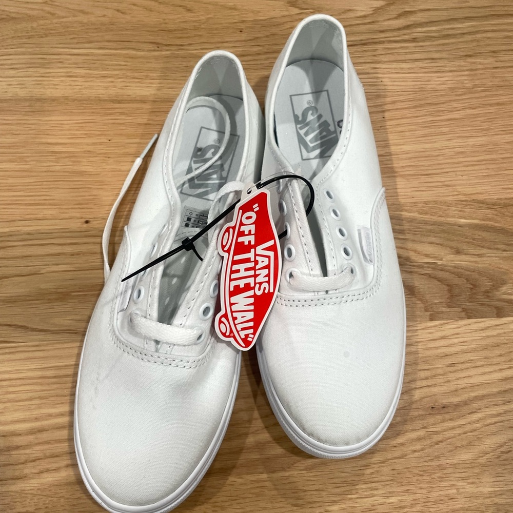 Vans White Canvas Sneakers Authentic Style